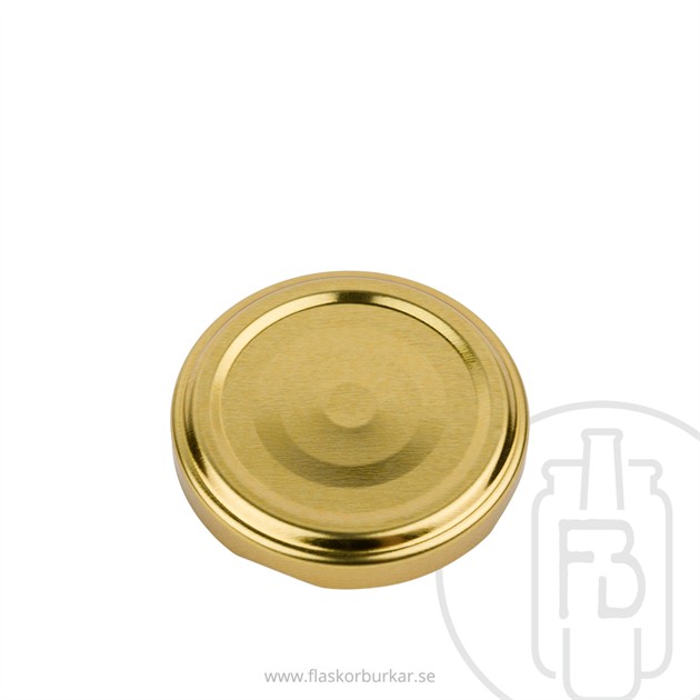 Twist off lid, 48mm, Gold, Safety button